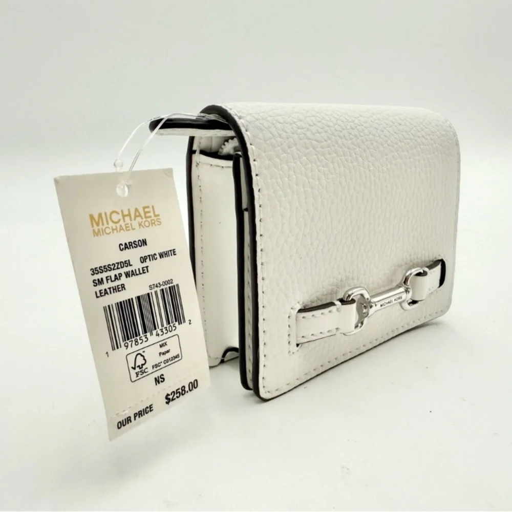 NWT Michael Kors Carson Small Pebbled Leather Wallet